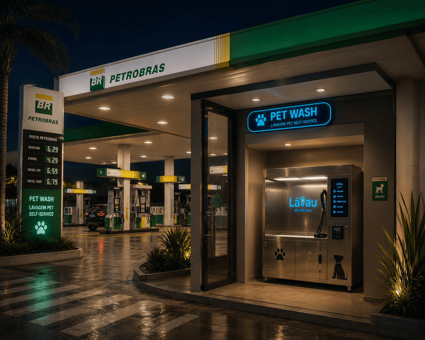 Lavau em Postos